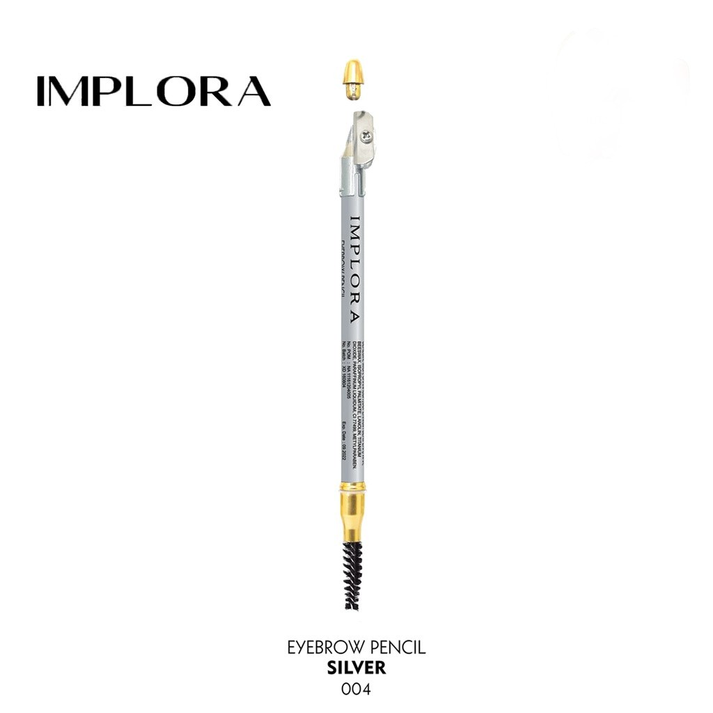 ✅COD IMPLORA Eye Brow Pencil 2 IN 1 ( PENSIL + SERUTAN + SIKAT ) ORIGINAL BPOM / 2IN1 PENSIL