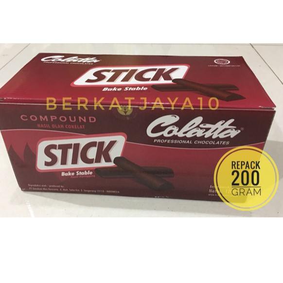 

BEST SELLER!!! Murah REPACK 200 Gram COLATTA STICK Tahan Panggang Collata Colata Bake Stable Coklat