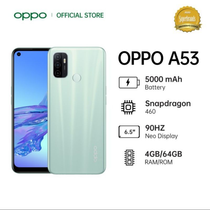 BARU OPPO A53 RAM 4/64 GARANSI RESMI 1 TAHUN