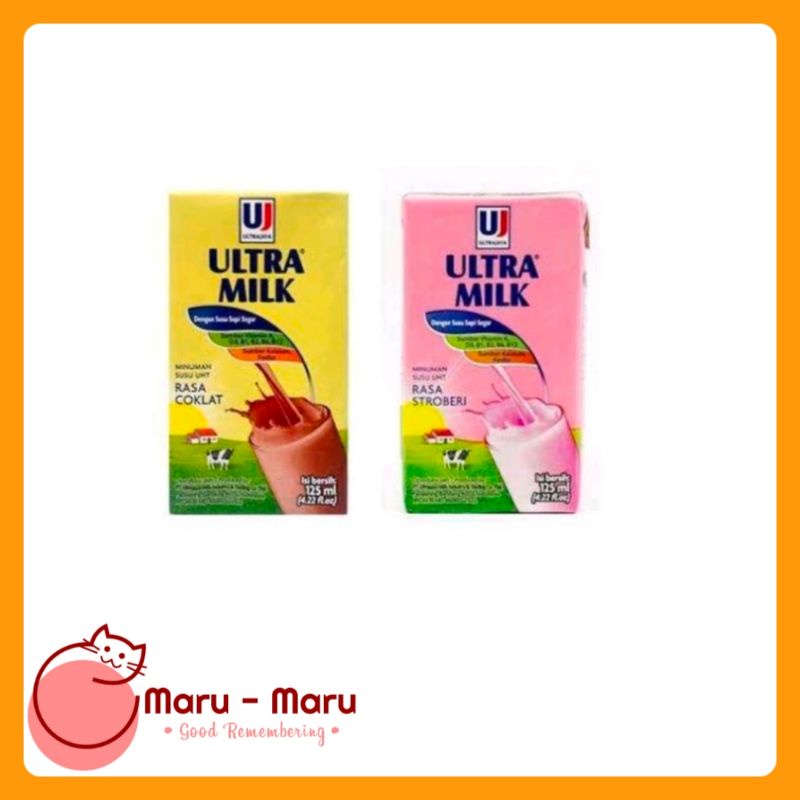 

Susu Ultra Milk UHT 125ml Rasa Cokelat dan Strawberry