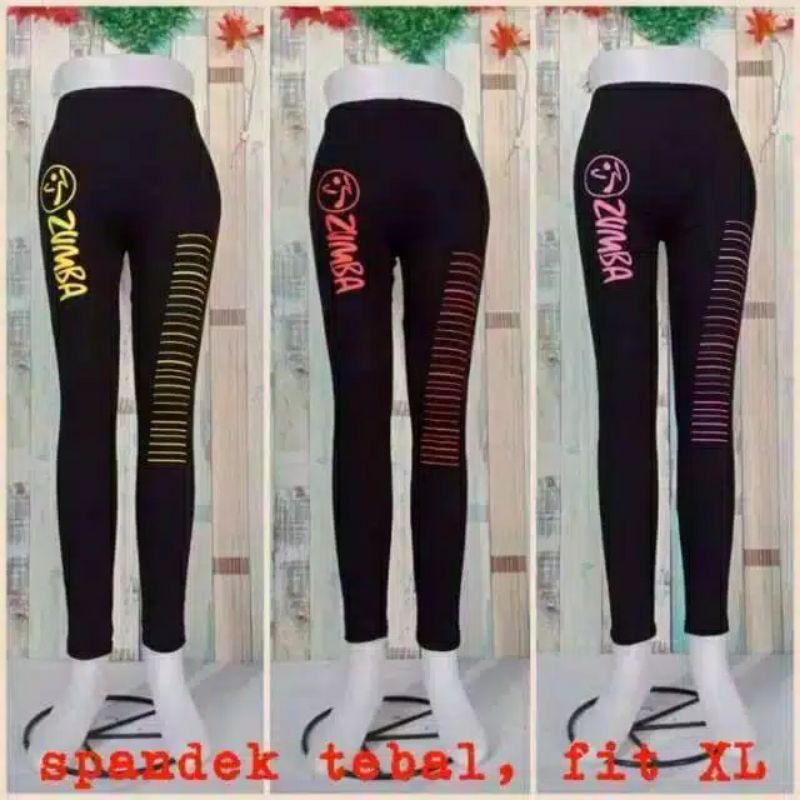 legging sport wanita bahan spandek