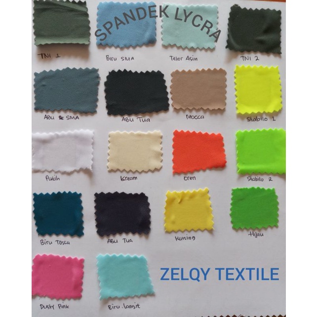 kain Spandek Lycra nylon / kain spandek licra/ bahan baju renang