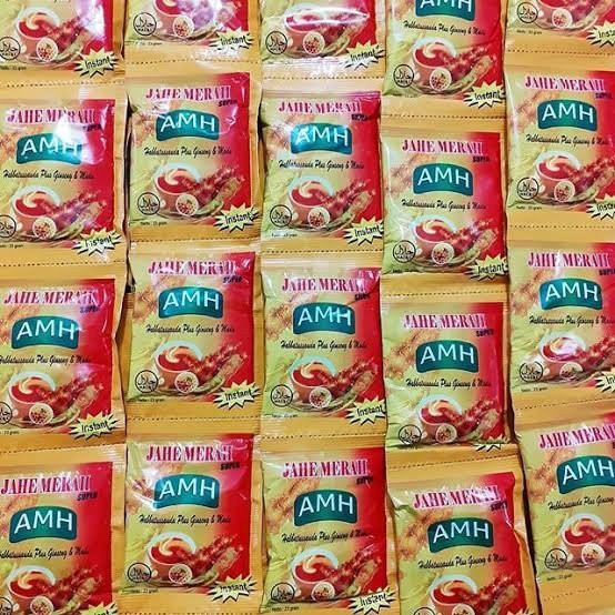 Jahe Merah AMH 1 dus isi 20 renceng x 12 sachets