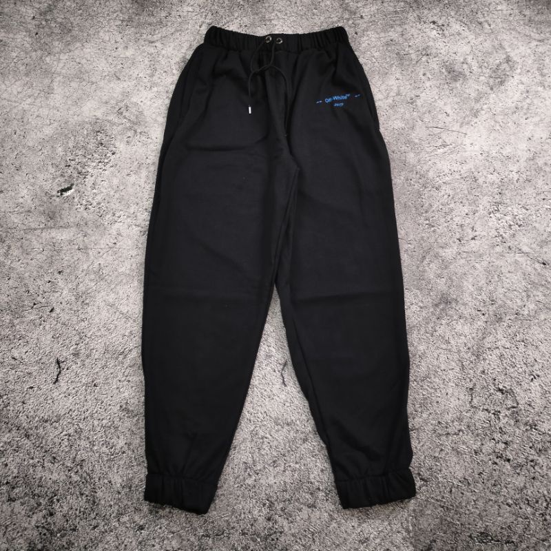 LONG PANTS / JOGGER PANTS OFF WHITE GRADIENT HITAM AUTHENTIC FULLTAG &amp; LEBEL