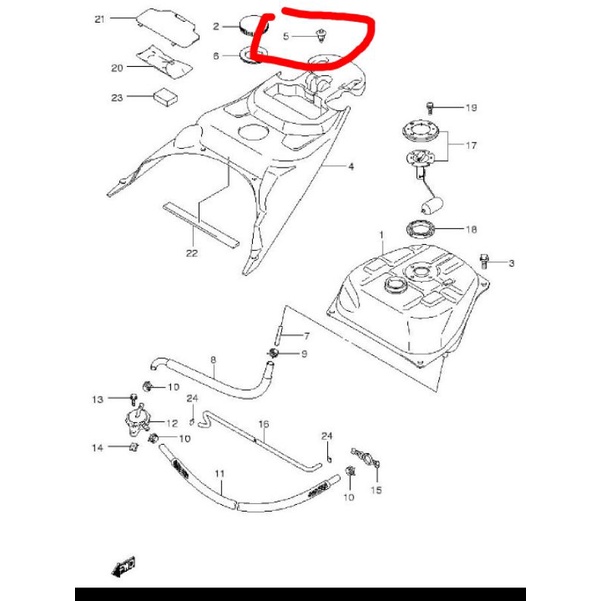 klip clip cover tank Suzuki skywave Suzuki Hayate