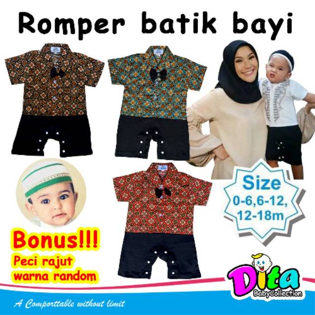 Baju KokoBatik Bayi Baju Batik Muslim Bayi Jumper Koko Baju KokoBatik Bayi Baju Batik Muslim Bayi Jumper Koko