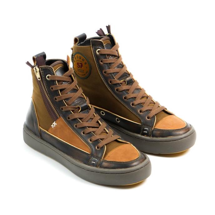 Sepatu Sneakers Kulit Pria Exodos57 Samsara Brown Olive