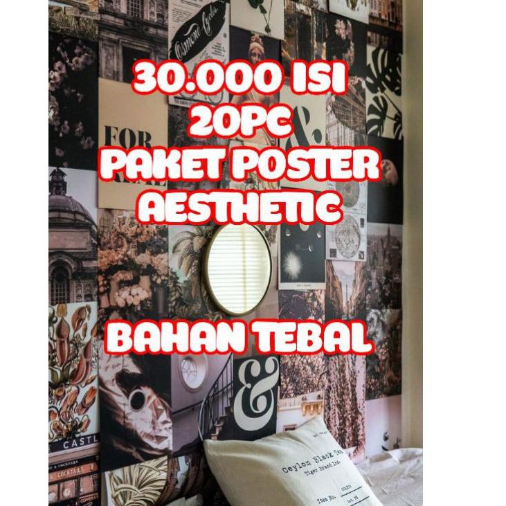 

Baru Laris Paket poster collage aesthetic paket 20pc A5 & A4 purple pink black&white blue marvel vin