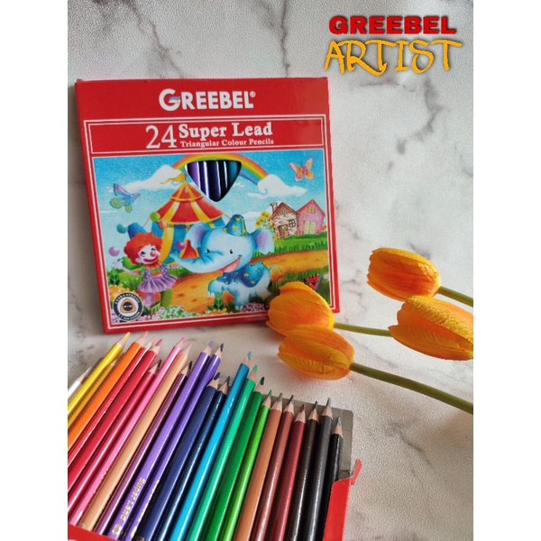 

Pensil Warna Greebel Superlead Triangular 24 Warna
