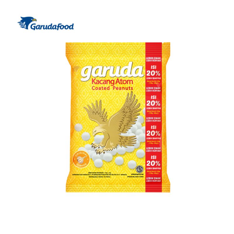 

GARUDA KACANG ATOM MANIS 130 GR + EXTRA ISI 23 GR