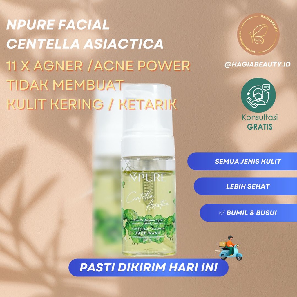 ORI / COD - N PURE CENTELLA ASIATICA FACE WASH - N'PURE FACIAL WASH - PENCUCI MUKA UNTUK MUKA BERMINYAK DAN JERAWAT