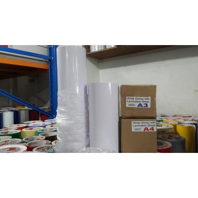 

Stiker / Sticker Vinyl White + Laminasi A3 (15 meter) dunia-stik90 Kualitas Baik