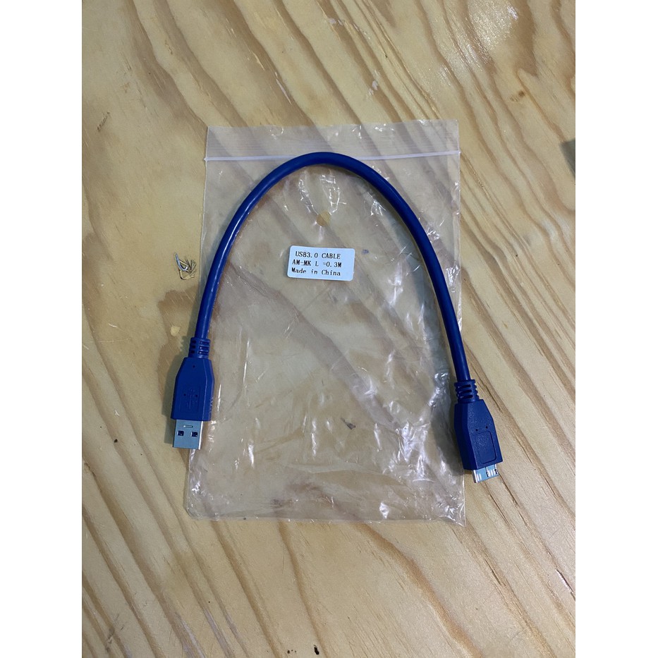 Kabel Data External Harddisk USB 3.0 High Quality - Cable Hardisk USB - Biru