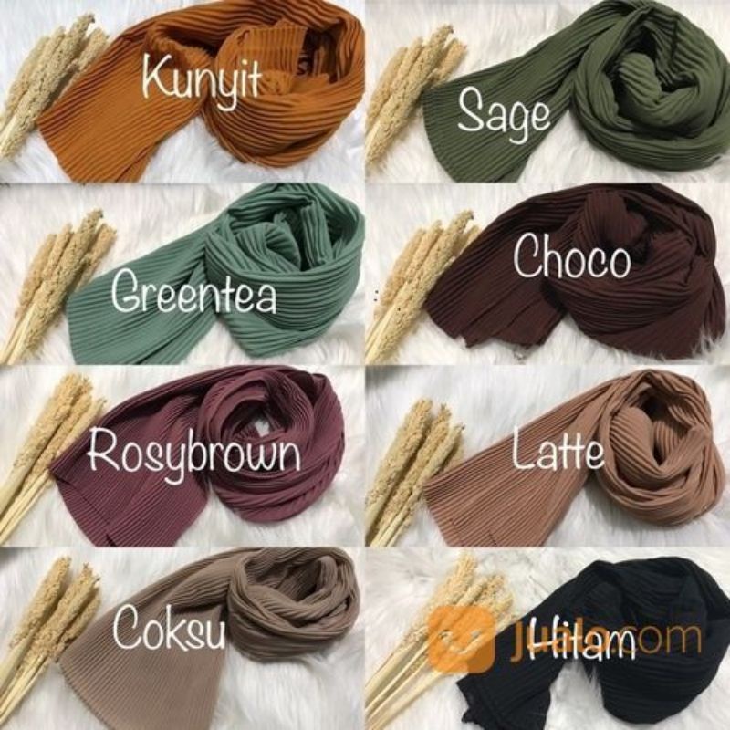 PASHMINA PLISKET CERUTY BABYDOLL PREMIUM (TANPA GARIS TENGAH)-1