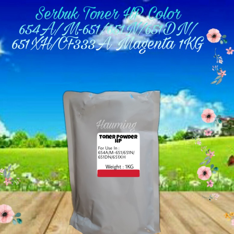 Serbuk Toner Powder Color Refill HP 654A M651 M651N M651DN M 651 651N 651DN CF333A Magenta 1kg