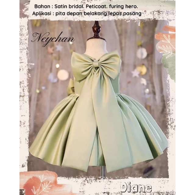 gaun diane dress bayi neychan baptis aqiqah ulang tahun