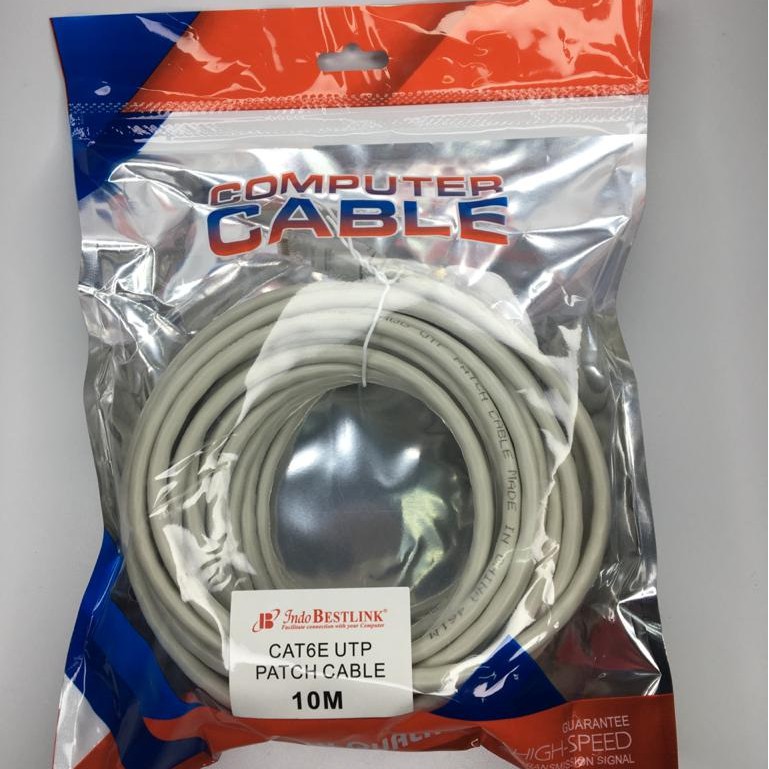 10m Kabel LAN Cat6 Good Quality / Patchcord Cat 6 rj45 Straight Pabrikan siap pakai 10 Meter