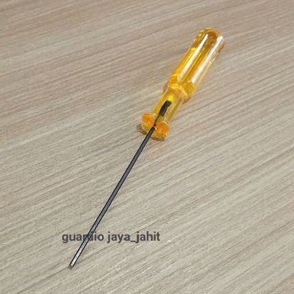 Obeng Baut Jarum Mesin Obras / Screwdriver Bulat D&amp;T Kuning 1.6mm