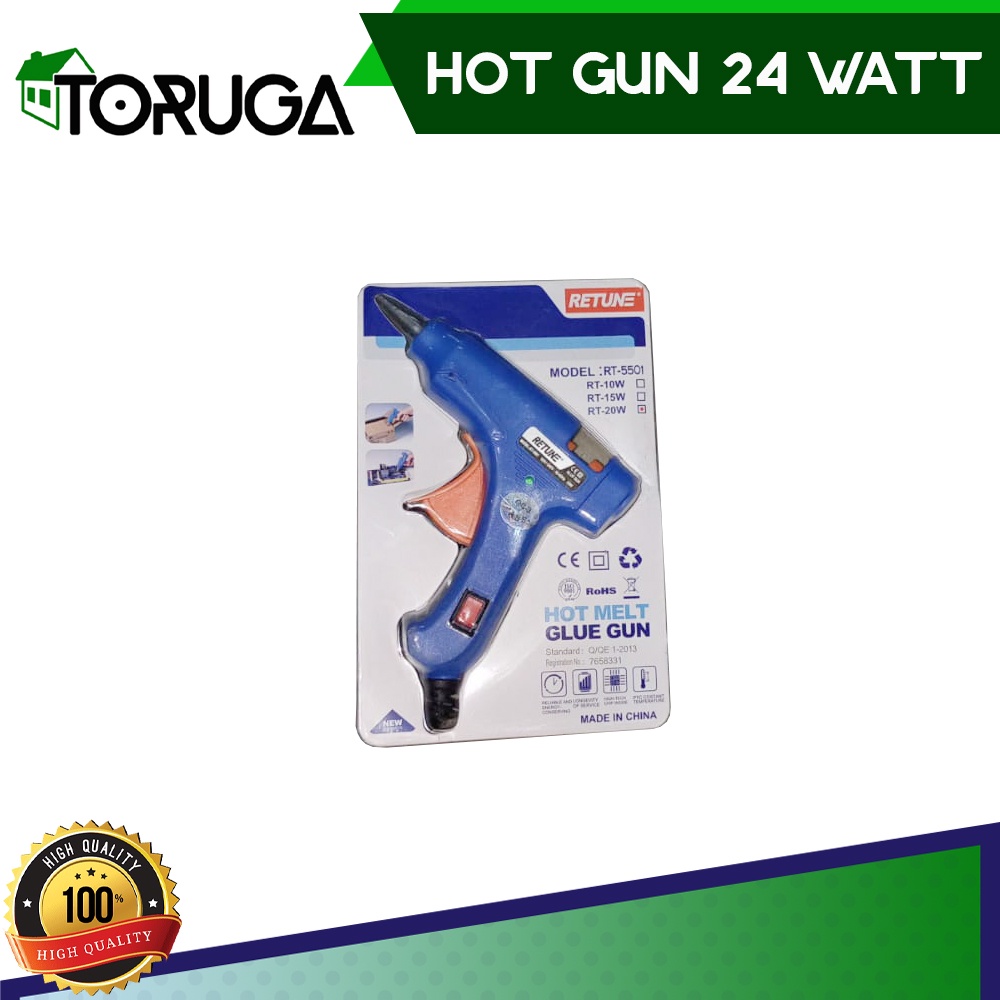 HOT GUN 20W RT-5501 RETUNE ON OFF HIGH QUALITY - PISTOL LEM TEMBAK 20 W (TIDAK FREE GLUE STICK)