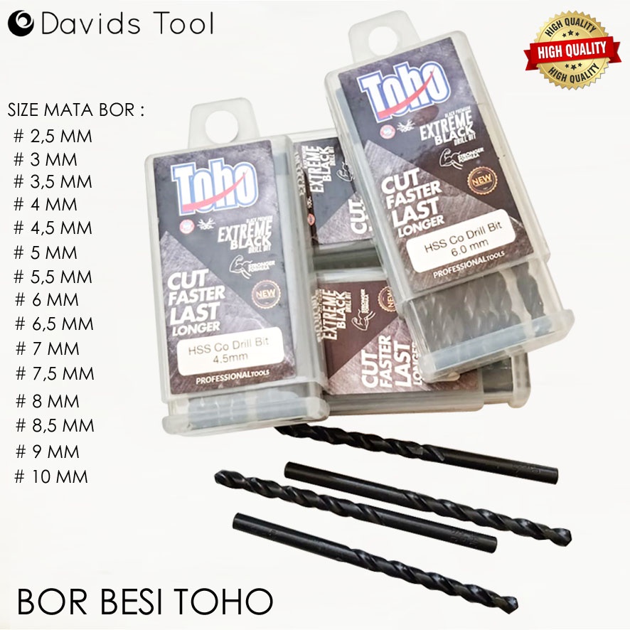 Mata Bor Besi Baja Ringan Toho Extreme Black