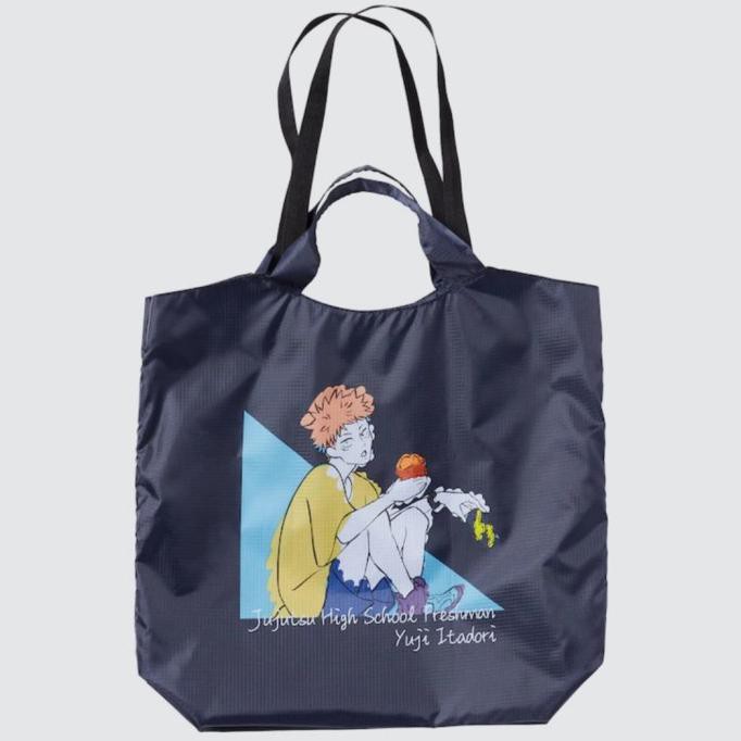 JASTIP UNIQLO x JUJUTSU KAISEN (JJK) TOTE BAG - Navy