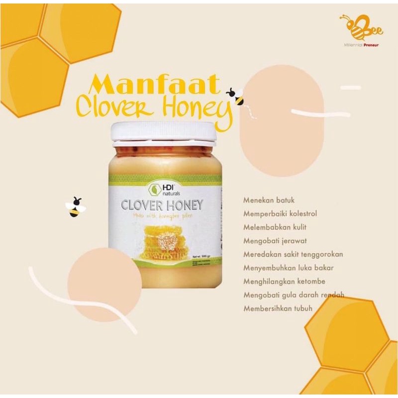 clover honey 500gr (new)