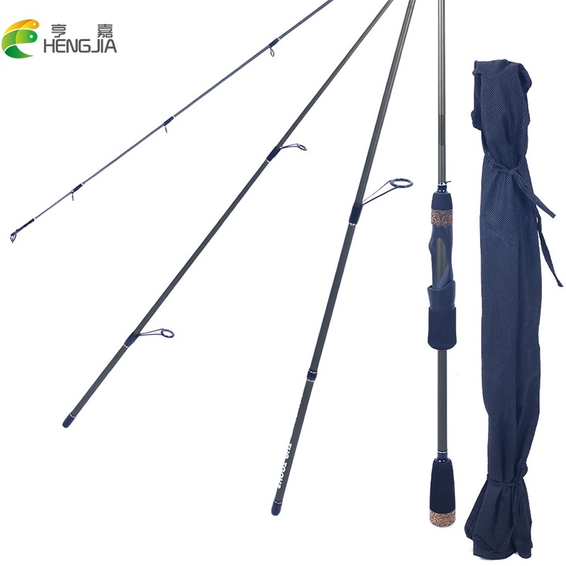 HNEGJIA 4 Sections Casting Spinning Fishing Rod M Power Fishing Rod with EVA Handle (1.8m/2.1m)