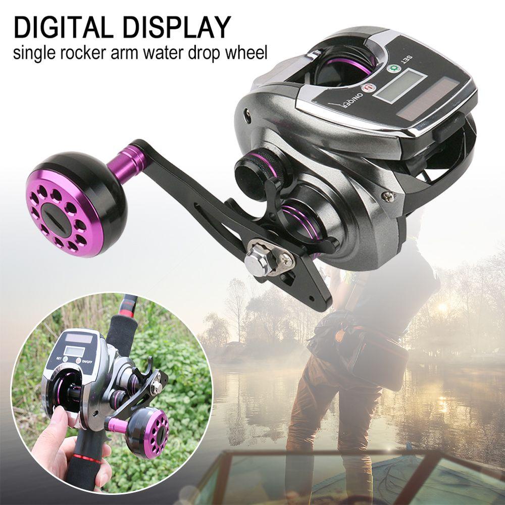 TOP Digital Display Fishing Reel New 18 +1BB 8.0:1 Rasio Kecepatan Metal Fishdrops