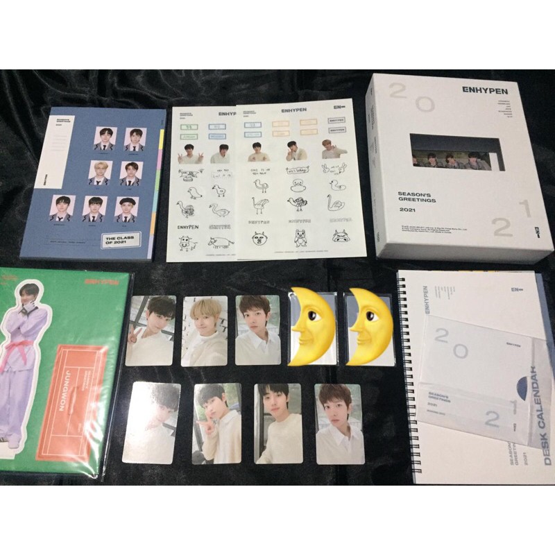 

[READY] Season Greetings Enhypen 2021 / Desk Calender / box + cover mini poster SG 21 / Photocard PC