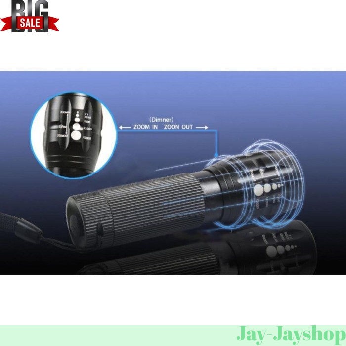 Senter LED Flashlight Cree Q5 2000 Lumens LARIS