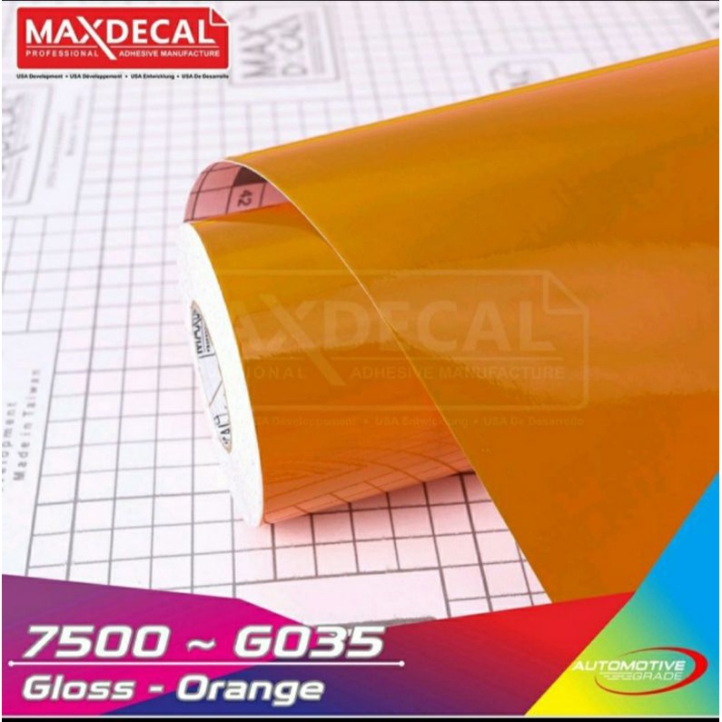 Sticker Stiker Skotlet Maxdecal Max Decal 7500 G035 Orange Glossy