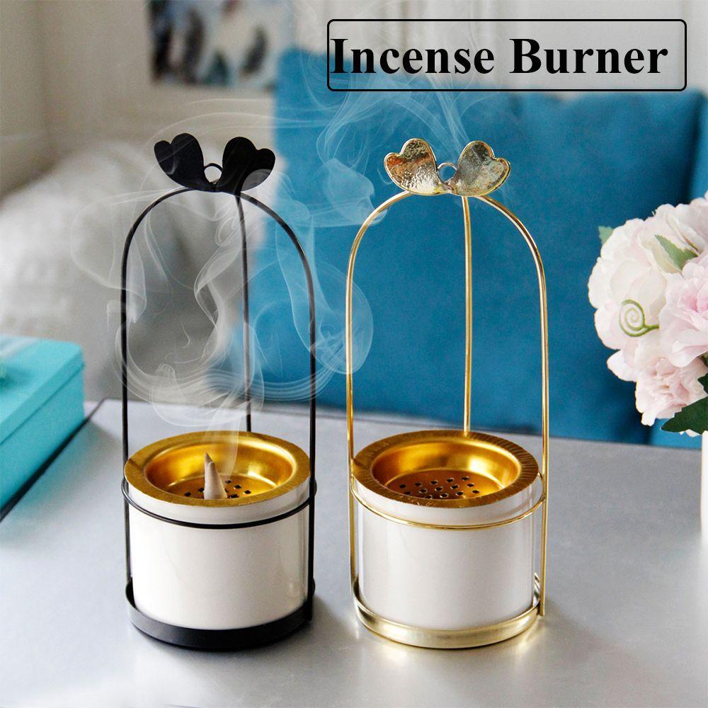 Solighter Incense Burner Meditasi Unik Keramik Logam Tungku Aromaterapi