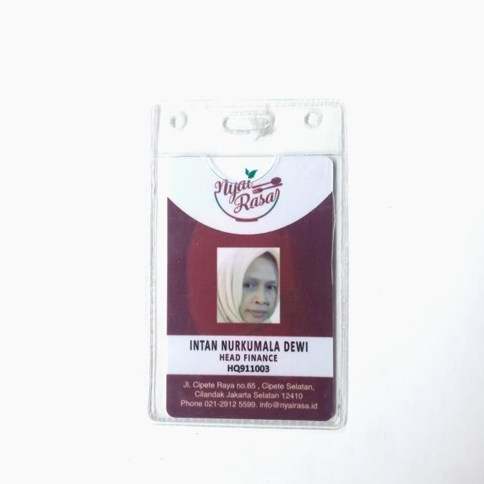 KANTONG ID CARD 6X9 cm COAK BAHAN LEMES ketebelan 0.37gram (100pcs)