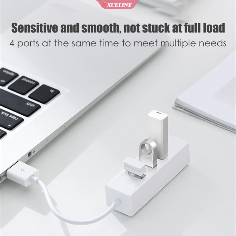 Adapter Splitter 4 Port USB OTG Untuk Huawei Xiaomi Lenovo Macbook PC Komputer