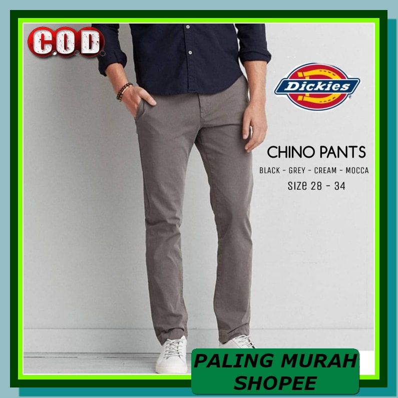 Celana Pria Chino Slim Fit Panjang Pria Original Victory Kerja Ka WE929 Celana Dickies, Celana Chino
