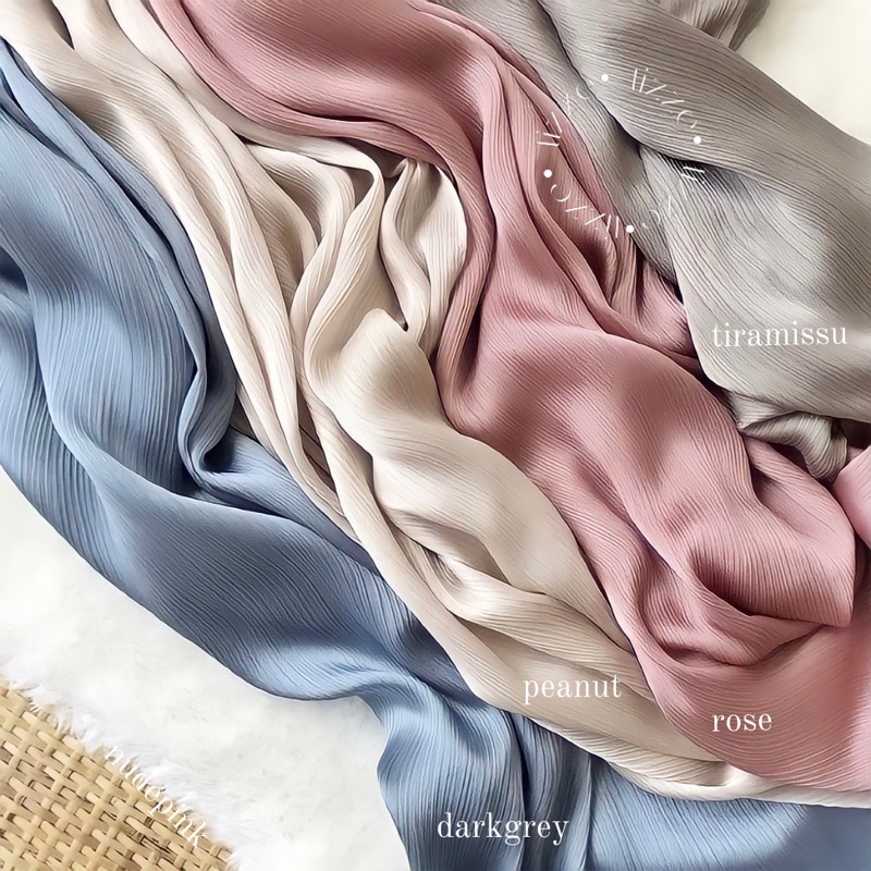 (READY) PASHMINA SILK TEKSTURED PREMIUM || PASHMINA CRINKLE SLIKY PREMIUM-2