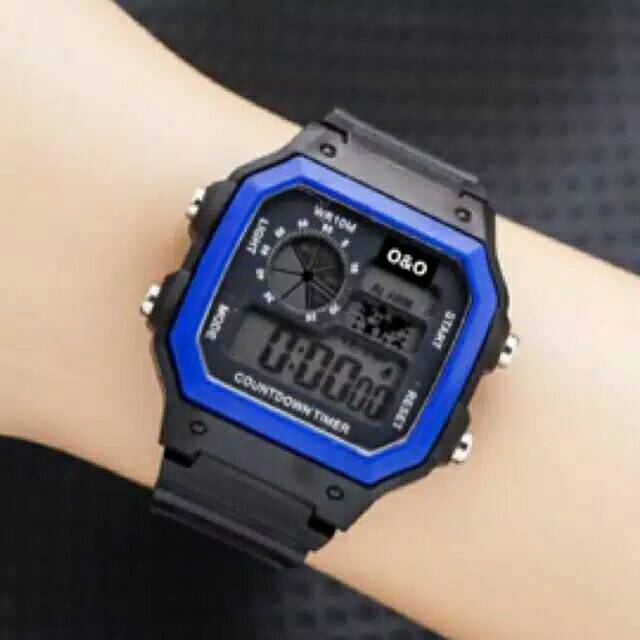 (Terima Cod)JAM TANGAN PRIA Q&amp;Q Digital Sergi RUBBER(Dikirim Dari Jakarta)