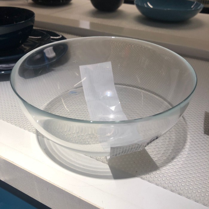 Mangkok Kaca - Mangkuk Saji Diameter: 20 Cm, Kaca Bening