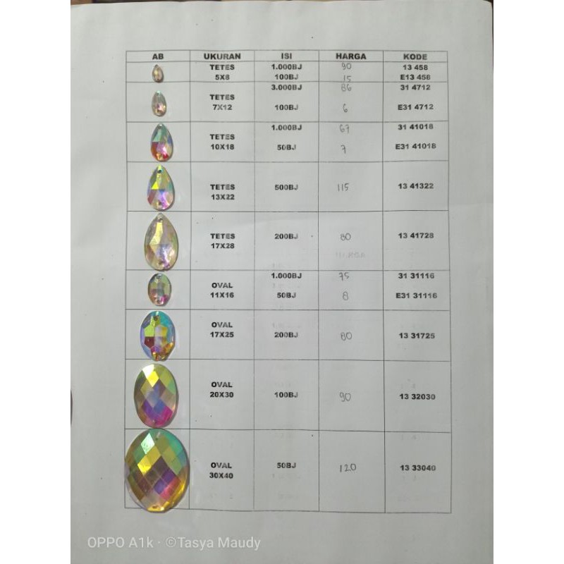 ECER DIAMOND RESIN BULAT PELANGI  *KODE E31 0*