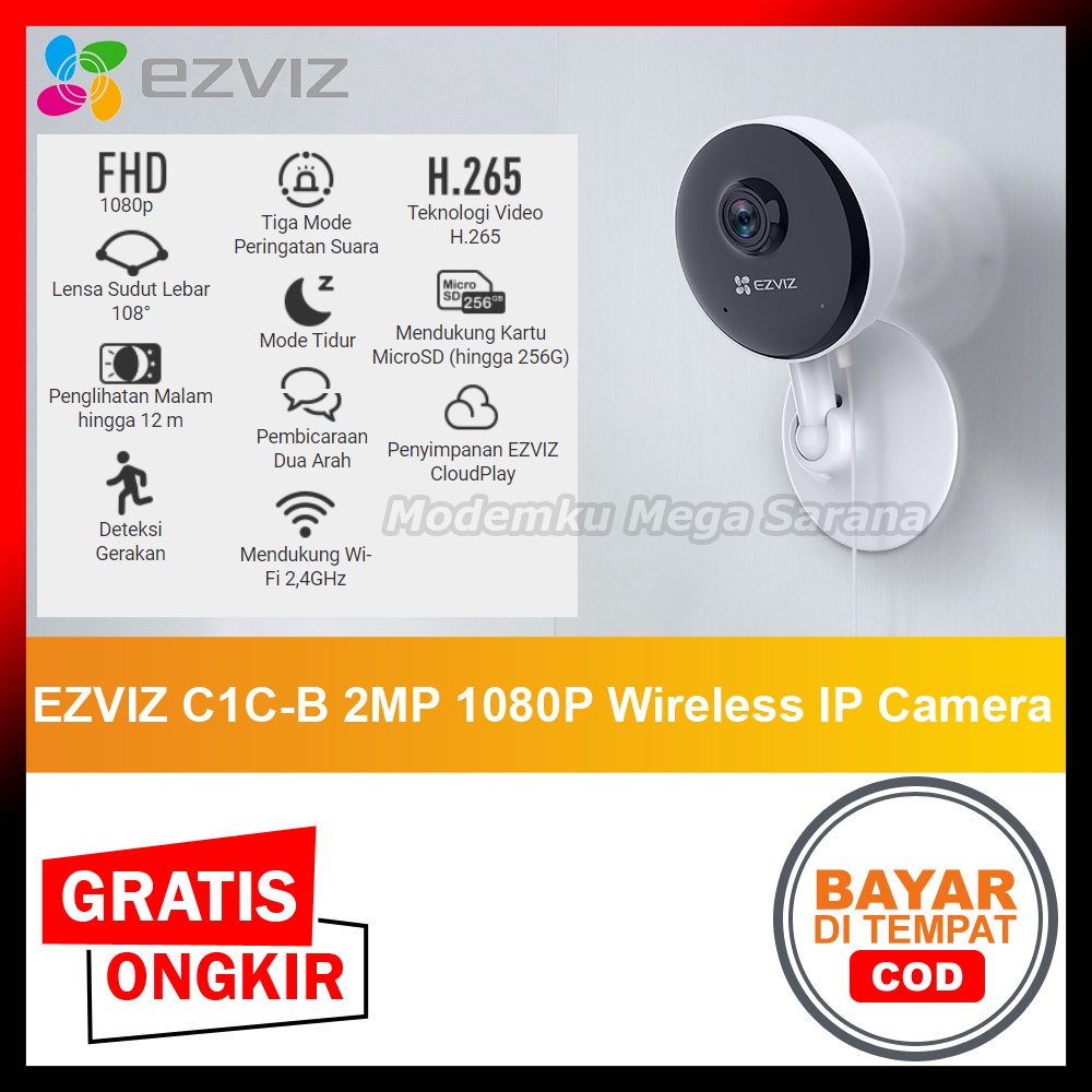 EZVIZ C1C-B 2MP 1080P Wireless IP Camera CCTV Security System