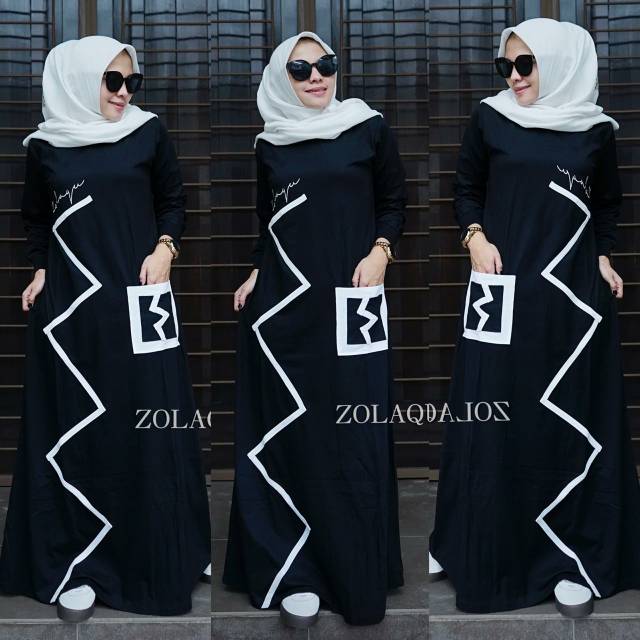 Dress ZOLAQU size M,L,Xl ori ZOLAQU kaos bandung