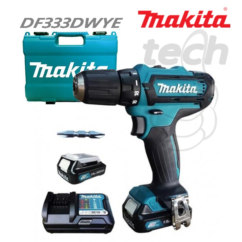Mesin Bor Baterai / Cordless Drill Makita DF333DWYE / DF 333 DWYE / DF333