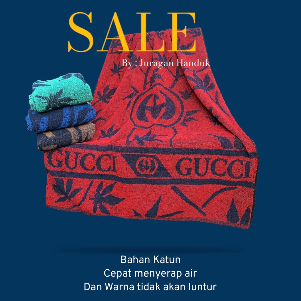 Handuk Gucci Jumbo 80x150 | Handuk Mandi Gucci SAKURA / handuk mandi dewasa / handuk dewasa / handuk