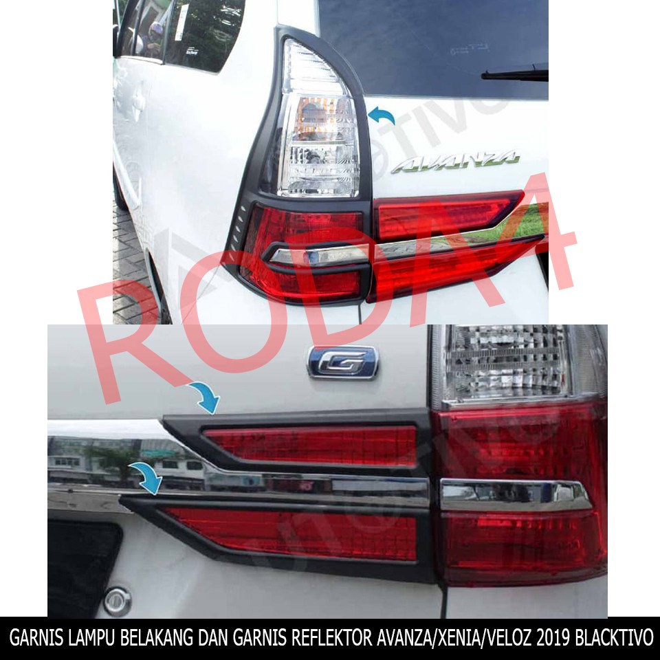 Garnish Lampu Belakang Dan Reflektor Avanza Veloz Xenia 2019 Blacktivo