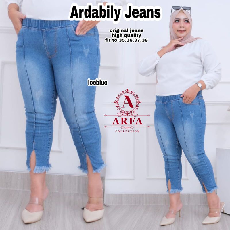 Celana Jeans Wanita Ardabily Jumbo Kekinian Murah