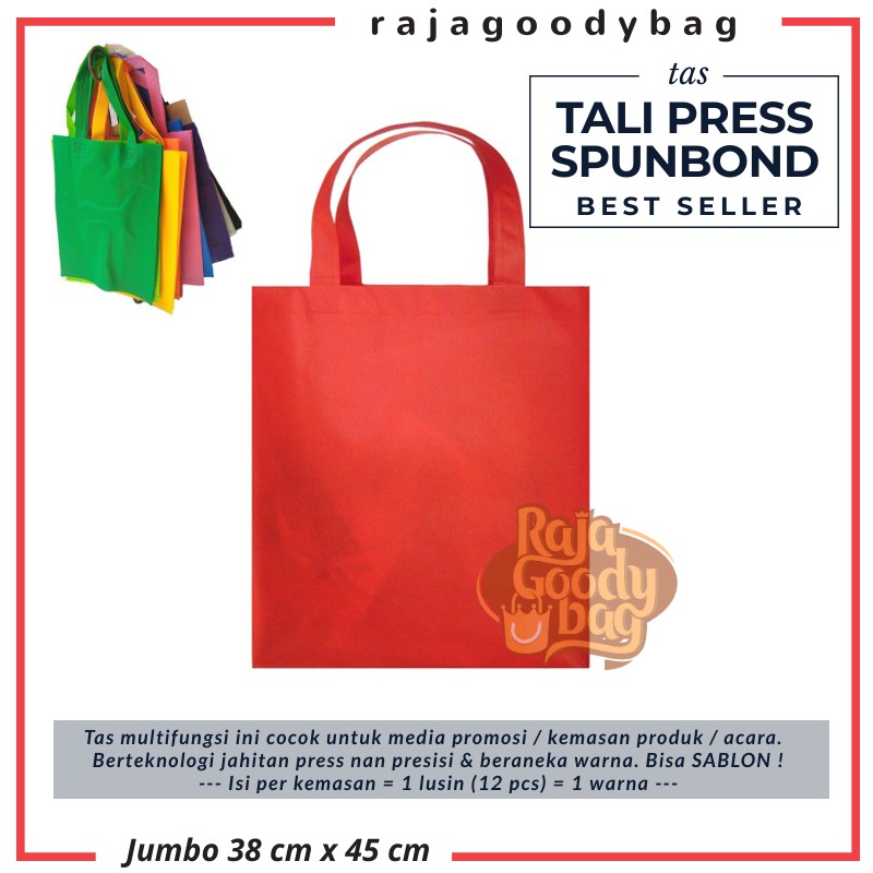 

(38x45) Tas Tali Spunbond Press Tebal Kuat Premium Grade A