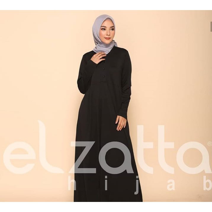 ELZATTA GAMIZ ZANIA BUSUI HITAM 801 / GAMIS ELZATTA / GAMIS POLOS ELZATTA