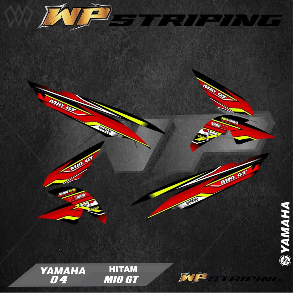 Stiker Striping MIO GT/Sticker Variasi List Skotlet Motor Yamaha MIO GT/Racing 04