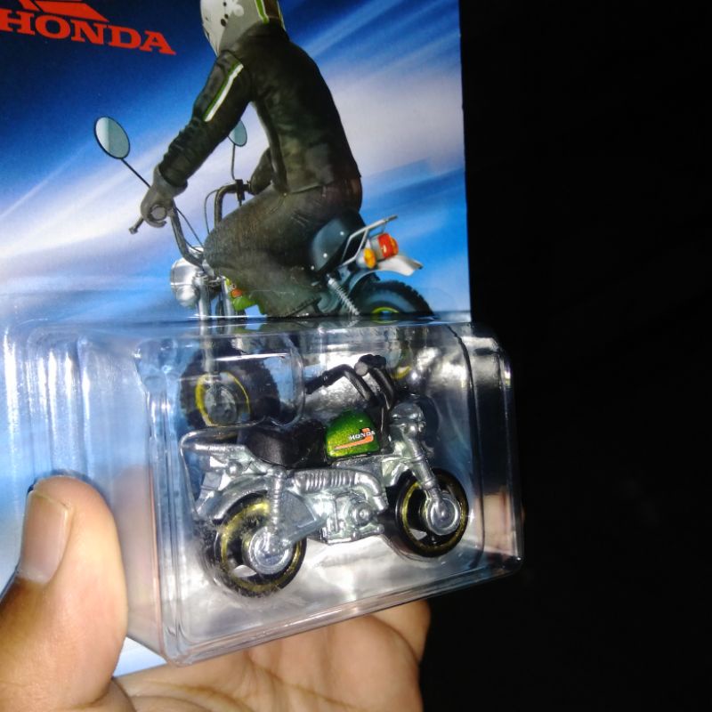 RARE Honda Monkey Green Hijau Ijo Sepeda Motor Mattel Hw Hot Wheels Hotwheels Super Bike Moto Gp Die