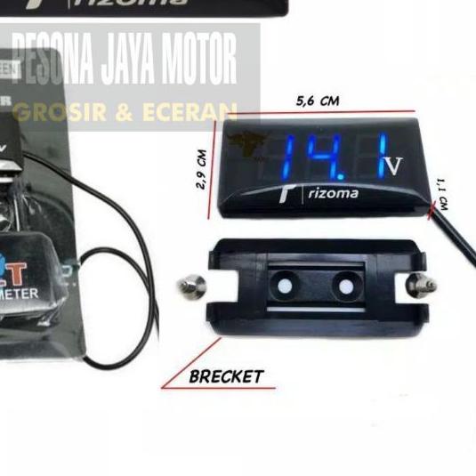 ♘ Volt Meter Rizoma Voltmeter Rizoma Volt Meter Motor VoltMeter Aki Digital Alat Pengukur Aki Motor 
